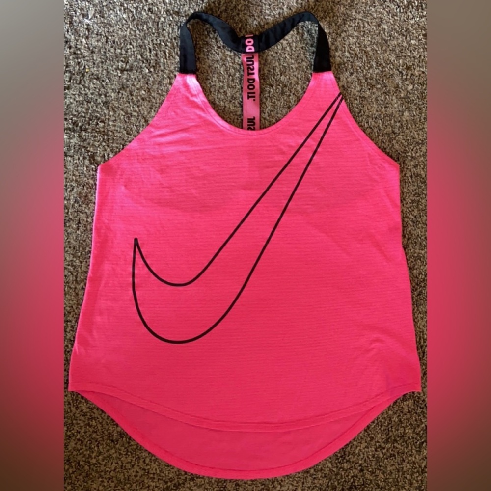 Women’s Nike Tank, T-Back, Neon Pink, Dri-Fit, Small